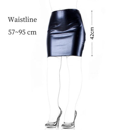 BDSM Role Play Faux Leather Lingerie with Sexy Adjustable Open Crotch Hip Hugging Waist Skirt for Women Adult Game Sex Toys