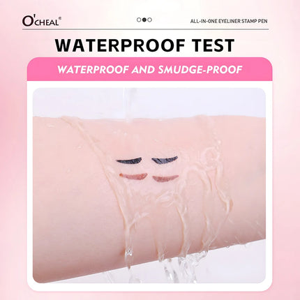 O'CHEAL  All-in-one Rotating Eyeliner Stamp Pen Quick Eye Makeup Double-Ended Eyeliner Waterproof Long-Lasting Stamp Eyeliner