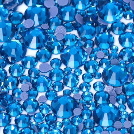 QIIY Mixed Size SS6-SS30 Glass Hot Fix Rhinestones Crystal Flatback Iron On Stones For DIY 3D Nail Art Fabric Clothes Decoration