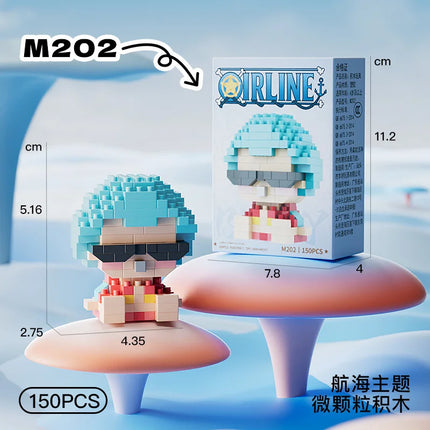 Anime Building Block One Luffy Nami Usopp Assembly Piece 3D Model Robin Franky Jinbe Sanji Mini Bricks Figure Toys For Gift