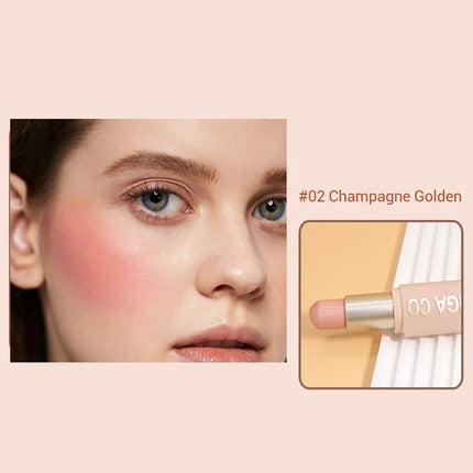 Waterproof powder blusher stick, transparent concealer multifunctional makeup stick, create a natural look