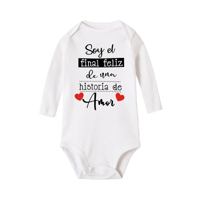 Funny Spanish Printed Newborn Bodysuit Infant Long Sleeve Romper Baby Body Clothes Boys Girls Toddler Born Crawling Jumpsuits