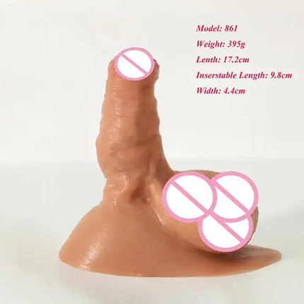 GF Ftm Packers Wholesale 2-in-1 Ultra Soft Silicone Hollow Penis Sleeve with Large Scrotum Prosthetic Stroker
