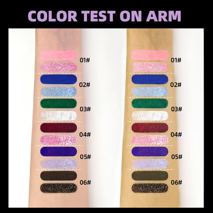 QIBEST Double Head Diamond Glitter Mascara Lasting Colored Mascara Eyelashes Pink Blue Green Red Brown Voluminous Mascara Rimel