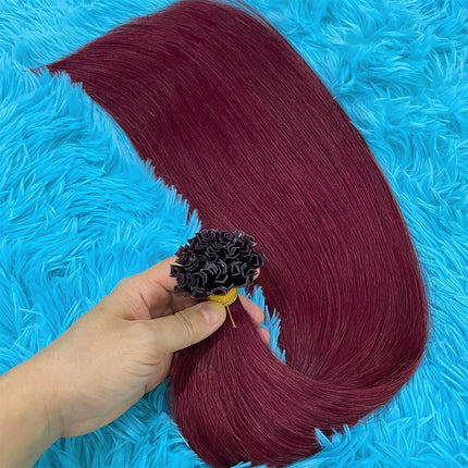 V Tip Human Hair Extension Fusion Hair Silky Straight Dark Brown Pre Bonded V Shape Keratin Hair Vietnamese Remy Hair For Salon