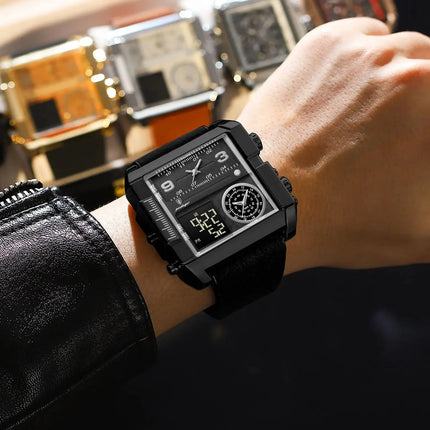 POEDAGAR Fashion Sports Digital Male Wristwatch Date Week Waterproof Luminous Casual Men Clock Electronic Men's Quartz Watches