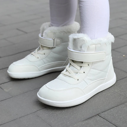 2024 Kids Wide Toe Barefoot Snow Boots | Boys/Girls Winter Minimalist Sneakers | Girls Boys Warm Boot Toddler Little Big Kids