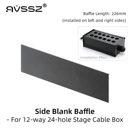 Multi-channel Al alloy Cable Blank Cable Box 16/24/32 Channels for Stage Mobile Audio XLR Male Female Audio Signal Cablebox hole