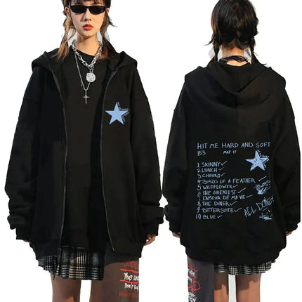 Hit Me Hard and Soft DID I BERAK YOUR HEART? Zipper Hoodies Men Women Clothing Pullovers Fashion Hip Hop Zip Up Sweatshirt Coats
