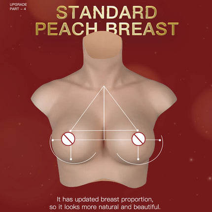KUMIHO 7TH GEN Bloodshot Silicone Breast Forms No Oil Fake Boob for Crossdressing Sissy Drag Queen Shemale Transgender Cosplay