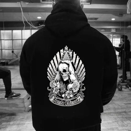2025 unisex high-quality Santa Claus death hooded sweatshirt, trendy and fashionable, versatile vintage classic sportswear.
