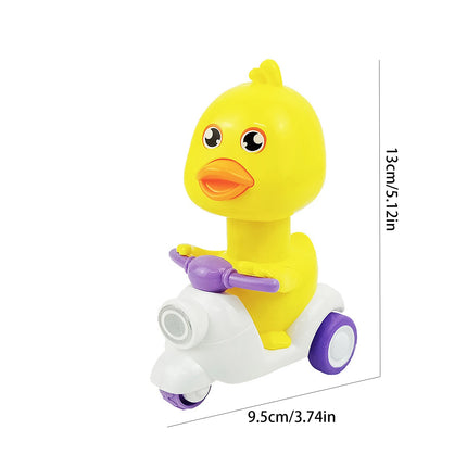 Children's press duck motorcycle toy, inertia scooter