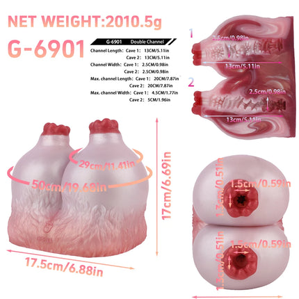 NNSX Male Masturbator Big Boobs with Nipple & Soft Breast Pocket Pussy Onahole Silicone Vagina Sex Toys Stroker for Men 18+
