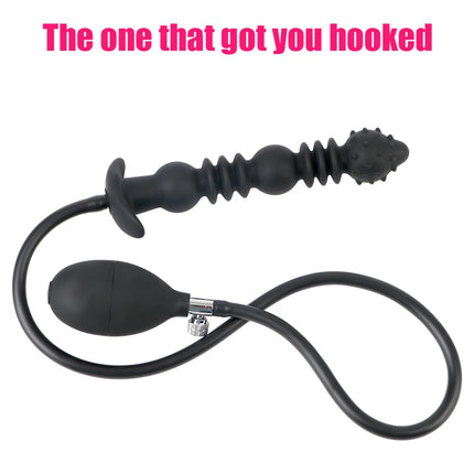 18-52cm Inflatable Anal Beads Anal Plug For Women Vaginal Dilator Men Butt Expander Big Dildos Female Masturbator Sex Toys Adult