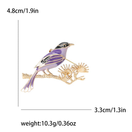 Classic Rhinestone Bird Brooches for Women Unisex Enamel Animal Pins Office Party Friend New Fashion Gifts Jewelry Accessories