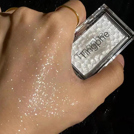 Potato Glitter Monochrome Eyeshadow Palette Natural Light Highlighter Powder For Delicate Eye Makeup Diamond Brightening