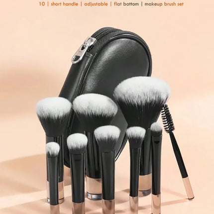 10Pcs/Bag Mini Makeup Brush Set Powder Eyeshadow Foundation Blush Blender Concealer Beauty Makeup Tools Brush Professional