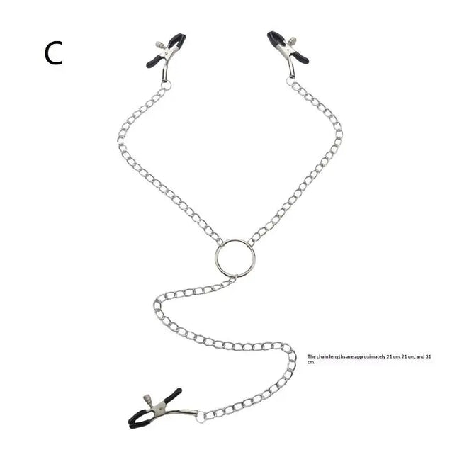 Hoyytu 3 Style Metal Nipple Clamps Sex Toys For Women With Chain Bondage Slave Nipple Labia Clitoris Stimulator Sexy Toys