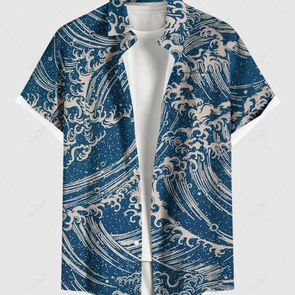 Summer Plus Size Men's Shirt 3D Prints Hawaiian Shirts Button Up Beach Vacation Shirts Short Sleeve Shirts Casual Shirts For Men