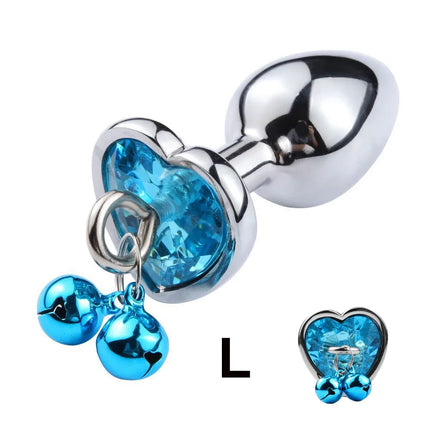 3 Size Metal Anal Plug Crystal and Bells Anus Dilator Sex Toys Bullet Stainless Steel Butt Plug Men Women Couples Adult Toys