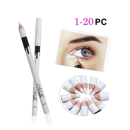 1-10Pcs New White Eyeliner Makeup Smooth Easy to Wear Eyes Brightener Waterproof Fashion Eyes Liner Pencils Eye Makeup Tool