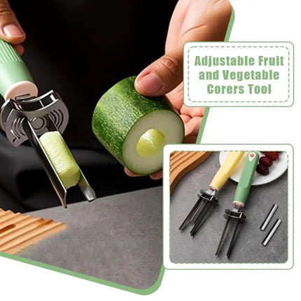 Stainless Steel Apple Corer Red Dates Pear Seed Remover Multi-function Fruit Seed Core Remover Slicer Knife Kitchen Gadgets