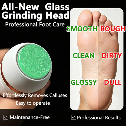 SoftAura 4 -Heads Electric Foot Grinder Digital Display Callus Remover Dead Skin Remover Pedicure Foot Care Tool 2026 New