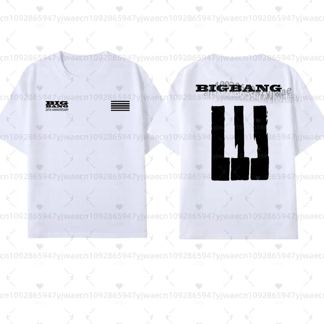 Bigbang 20th Anniversary Concert T-Shirt G-Dragon fans Short Sleeve Unisex women Breathable Sweat Absorbent  t-shirt men hoodies