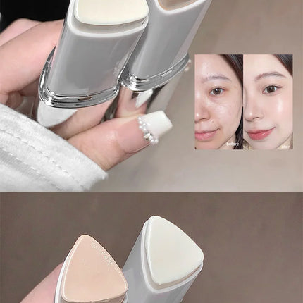 Lazy foundation stick, moisturizing and natural concealer makeup,matte makeup base,rare beauty,Keep makeup and sweat
