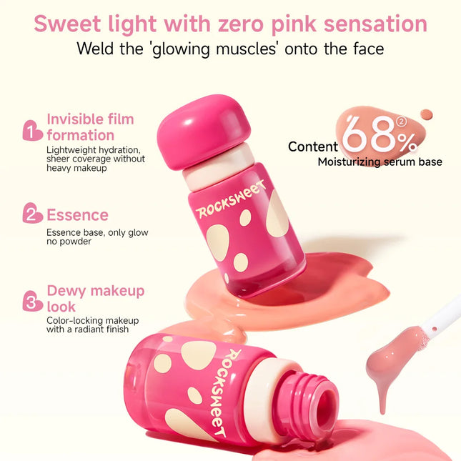 Rock Sweet Liquid blusher Rouge Vitality Pink Blush Brightening Plumping Color for the Face Hot Selling Beauty Product