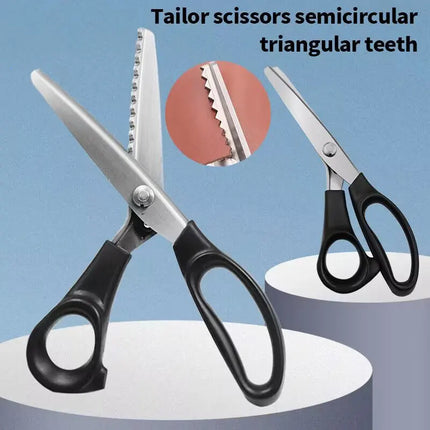 High-carbon Stainless Steel Zigzag Scissors -Sharp Triangle Teeth for Precise Cutting,Ideal for DIY Handiwork, Sewing, Tailoring