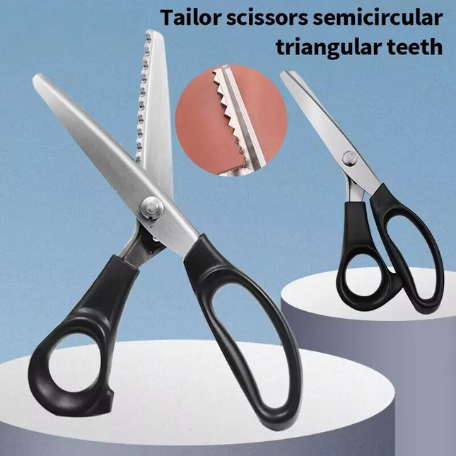 High-carbon Stainless Steel Zigzag Scissors -Sharp Triangle Teeth for Precise Cutting,Ideal for DIY Handiwork, Sewing, Tailoring