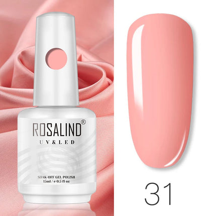 ROSALIND 15ml Nail Gel Polish Macaron Hybrid Varnish Semi Permanent Nail Art Design Soak Off Top Base Coat Esmalte UV Gel Nail