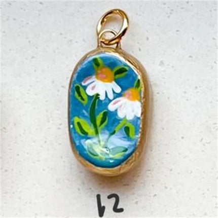 New Cartoon Series Strawberry Charm DIY Oil Drip Painting Colorful Charm Necklace