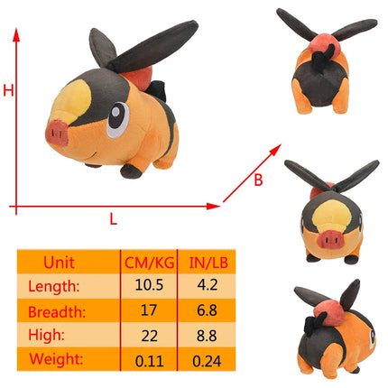 Pokemon Snivy Tepig Oshawott PlushToy First Partner Pokémon Unova Region Anime Plush Doll Birthday Gift for Boys and Girls