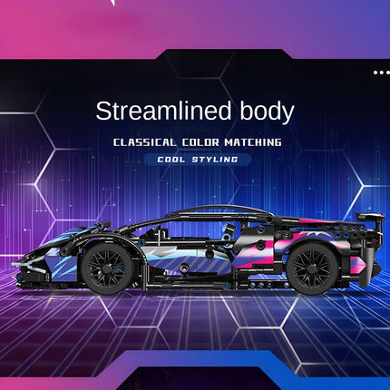 Technical Racing Sport Car Model Building Blocks technic adults 1:14 DIY Supercar Brick Puzzle Toys Kid Adult Gift（1314+granule）