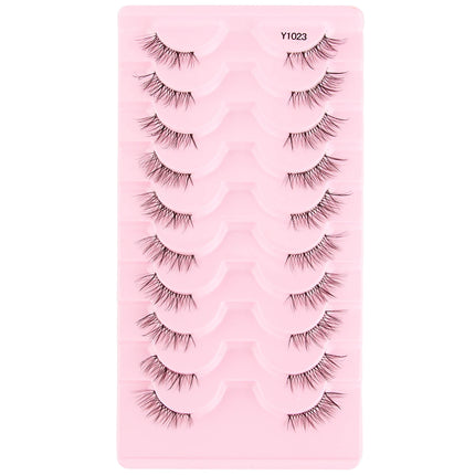 Half Lashes Mink Eyelashes Natural Soft Cat Eye False Eyelashes Long Wispy 3D Mink Lashes Makeup Eyelash Extension Fake Lashes