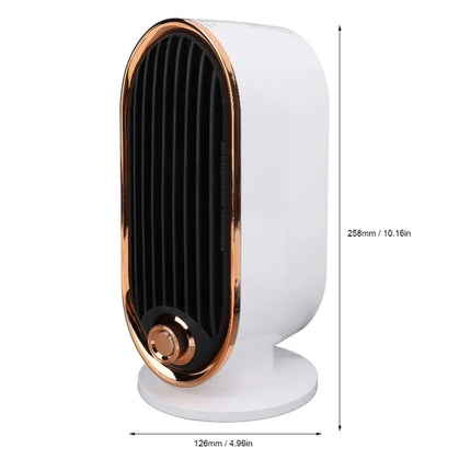 Mini Heater Fan Dual Hot Cold Vertical Portable Desktop Quiet Office Use Personal Space Warmer Cooler For Indoor Home Room Desk