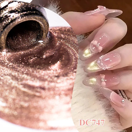 Light Flow Colored Cat Magnetic Gel Nail Polish Jelly Glitter Magnetic Semi Permanent Soak Off UV Gel Varnish Nail Supplies DIY