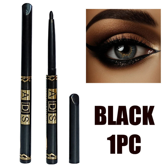 2Pcs Waterproof Black Brown Eyeliner Pencils - Smudge-Proof, Long-Lasting & Beginner-Friendly Smooth High Pigmented Eye Makeup