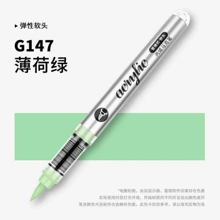 GRASP 120/1 Colors Acrylic Marker Pens Waterproof Pen Soft Brush Nib Student Art for Glass Stone Art School Supplies Stationery