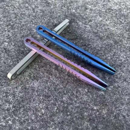 EDC Gear Mini Tweezers Wear-resistance Eyebrow Tweezers For Hiking Titanium EDC Tweezers Hand Tools