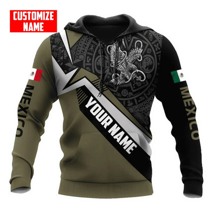 Mexico National Flag Print Hoodies For Men Fashion 3D Eagle Pattern New in Sweatshirts Hip Hop Harajuku Oversized Pullover Tops