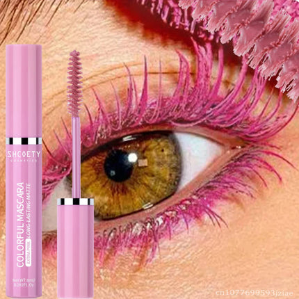 Wine Red Color Mascara Curl Thick Fiber Eyelash Extension Waterproof Non-smudding Blue Green Pink Black Eyes Lengthening Makeup