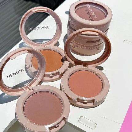 Autumn Winter Cheek Contour Natural Matte Low Saturation Nude Color Korean Cute Girl Monochrome Blush Powder Blusher Palette