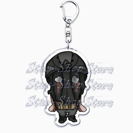 Hot Military Game Ghost Chibis Keychains for Accessories Cod Soldier Soap Simon Riley Keyring Jewelry Fans Friends Gaming Gifts