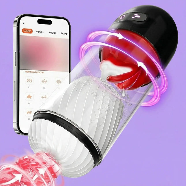 2026 Automatic Male Masturbation Cup Licking Blowjob Masturbator with 9 Powerful Modes Pocket Pussy Sex Toys for Men App Control