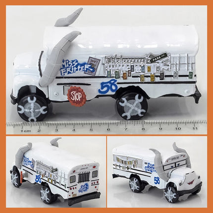 Disney Pixar Car Toys Crazy Miss Fritter School Bus Metal Diecasting Toy Car Model Children's Birthday Gift