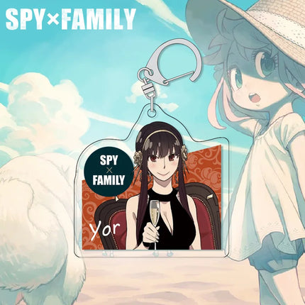 SPY×FAMILY Anya Keychain Acrylic Charm Cute Anime Figure Pendant for Backpack Bag Accessories Spy x Family Merchandise Gift for