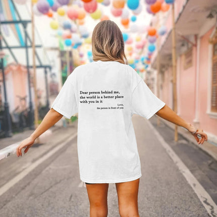 Hot New Youth Men's and Women's Round Neck Letter Printed Short Sleeved Casual Versatile Couple Outfit Pure Cotton T-shirt Top